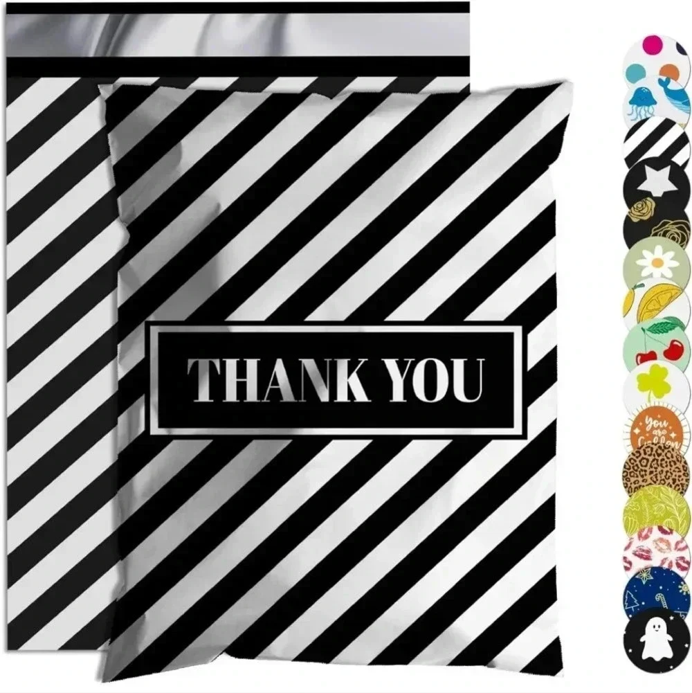 Thank You Poly Mailer 10x13 Inch 100 Pcs, Waterproof and Tear-Resistant Shipping